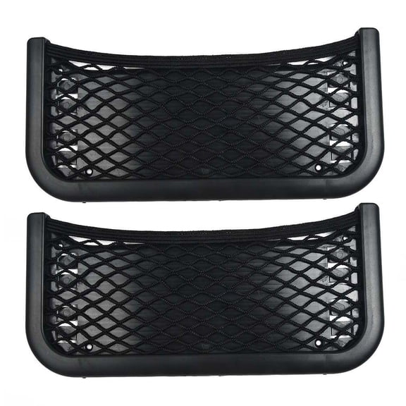 2Pcs Car Auto Seat Side Interior Back Sundries Pocket Mesh Storage Bag Caravan Cargo Storage Pocket Nets 252x120Mm Organiser