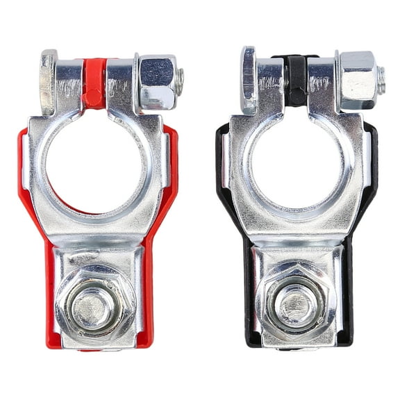 2Pcs Car Battery Terminal Clamp Connectors Positive/Negative Quick Release Disconnect