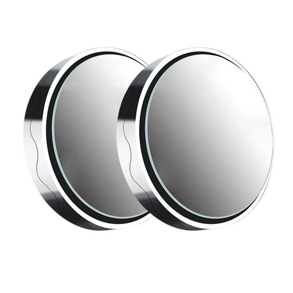 2Pcs Car Blind Spot Mirrors, 360 Degree Rotating Wide Angle Round Frame Auxiliary Rearview Mirror with Suction Cup Mount, 5.5cm