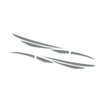 2Pcs Car Body Side Stickers Sports Stripe Decal Self-adhesive Decoration Accessories for Cars Trucks SUVs Off-Road Vehicles Gray