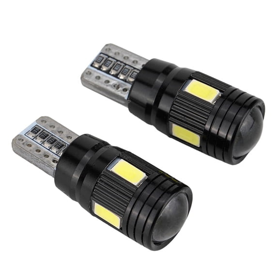 2Pcs Car Canbus T10 Led Light 5730 6Smd Error Free 12V Bulbs W5W 168 194 Lens 6000K,2 x T10 6SMD 5730 LED LIGHT,white light