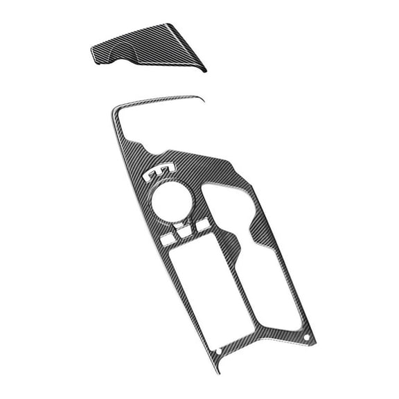 2Pcs Car Carbon Fiber Center Console Gear Shift Panel Water Cup Holder Decoration Cover Trim for EV6 2021 2022 LHD