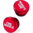 thumbnail image 1 of 2Pcs Car Cigarette Lighter Cover Cap,Car Interior Accessories, Eject Button FIRE Missile Button,(Red/Fire), 1 of 6