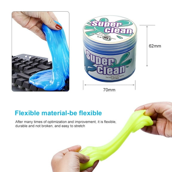 2Pcs Car Cleaning Putty Gel, Universal Car Interior Cleaner Slime, Auto Detailing Tools Accessories