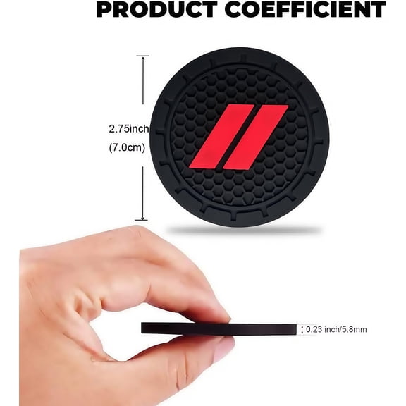 2Pcs Car Cup Holder Coaster fo Dodge Challenger Charger Durango Avenger  Accessories Auto Anti Slip Cup Holder Insert Coaster Car Interior Accessories
