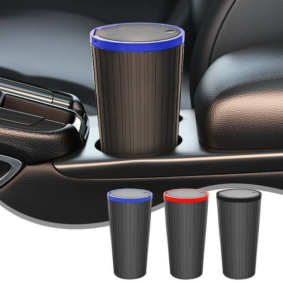 2Pcs Car Cup Holder Trash Can under $5! Yannianjz Car Cup Holder Trash Can, Small Garbage Bin for Vehicle, 800ml Auto Trash Can with Lid, Portable Car Waste Bin