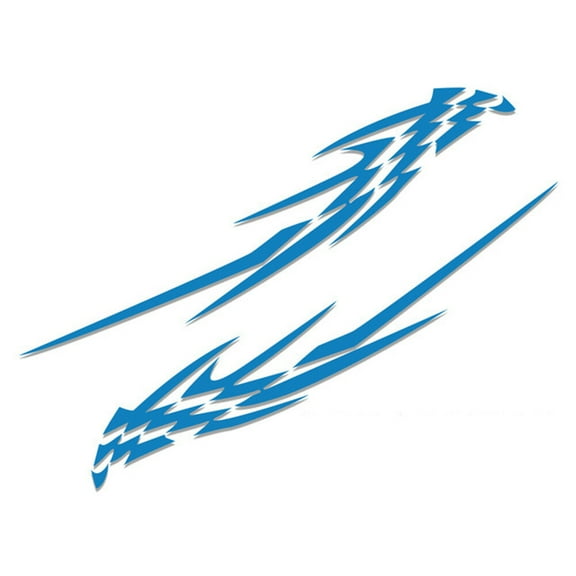 2Pcs Car Decorative Sticker PVC Automotive Body Side Door Skirt Decoration Decal DIY Styling Accessories Blue