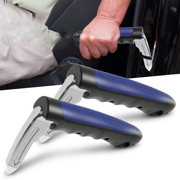 2Pcs Car Door Handle Aluminium Car Handle Assist 3 in 1 Easy to Operate Car Door Handle Easy to Carry Space Saving Car Handle Assist Safe Stable Suitable for Elderly