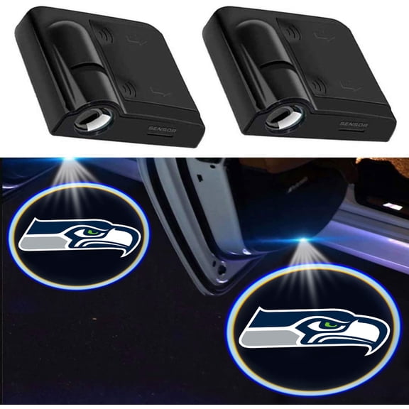 2Pcs Car Door Lights for Sea Hawks,LED Welcome Projector Light, Universal Upgraded for All Car Models