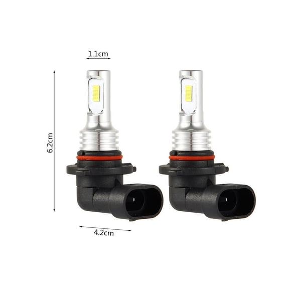 2Pcs HB3 LED Bulbs 9005 6000K Car Headlight Kit Fog Bulb Lamp Light 6000K Xenon White Automotive Fog Lights Turbo Mini Lamp Headlights