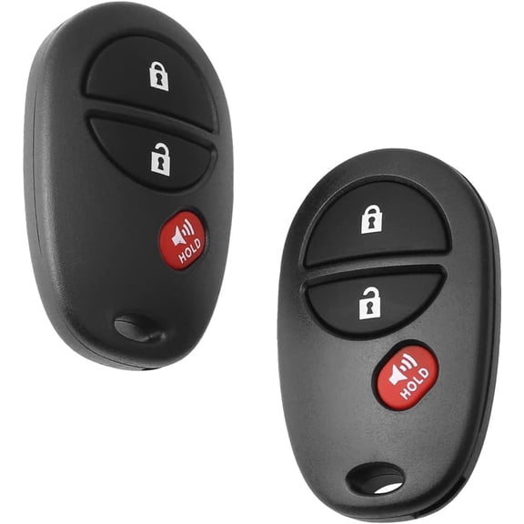 2Pcs Car Key Fob Keyless Entry Remote GQ43VT20T 3-btn Compatible with Tundra Tacoma Sequoia Highlander Sienna