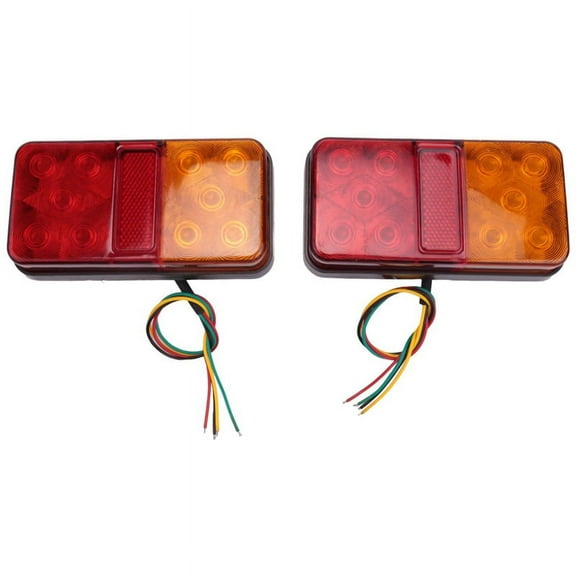 2Pcs Car LED Trailer Tail Light 12V-80V Truck Side 10LED Turn Signal for Boat Pickup RV UTV