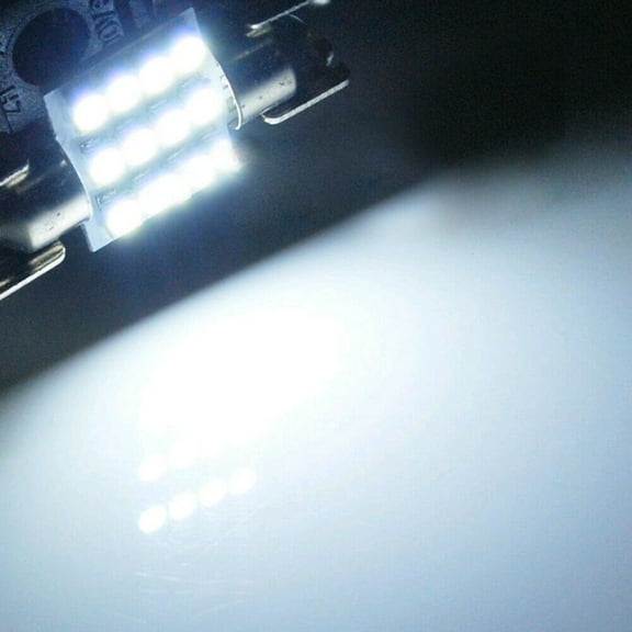 2Pcs Car Light Xenon White Led Bulbs License Plate Light 31Mm Festoon 12-Dome Super Bright Interior Lamps Car Accessories Fangkenuo