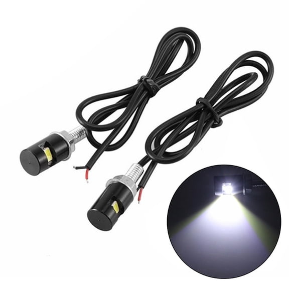 2Pcs Car Motorcycle Number License Plate Lights 12V Led Auto Tail Bolt Lamps