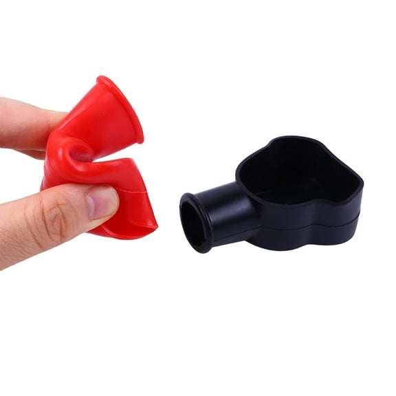 2Pcs Car Motorcycle Positive Battery Terminals Cap Cover Insulating Boot Universal Batteries Cables Connectors Fangkenuo