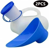 2Pcs Car Portable Urinal,32 oz Universal Reusable Plastic Urine with Lid for Outdoor Camping Travel