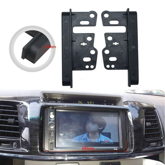 2Pcs Car Radio Stereo Double Din DVD Player Spacers For Toyota