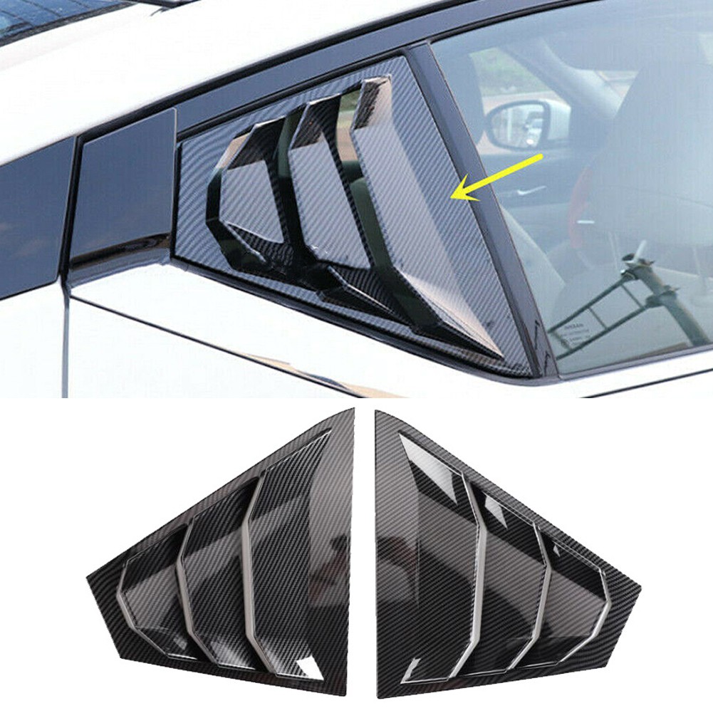 Gloss Black Side Window Louvers – For Nissan Altima 2019-2023, Rear Vent Blinds Cover, ABS