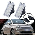 thumbnail image 1 of 2Pcs Car Rear LED Number License Plate Light Assembly Fit For FIAT 500 2007-2019, 1 of 8