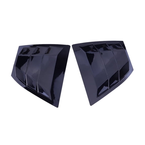 2Pcs Car Rear Side Window Louver Vent Cover Quarter ABS Plastic Glossy Black Fit For Mazda 3 Axela 2014 2015 2016 2017 2018