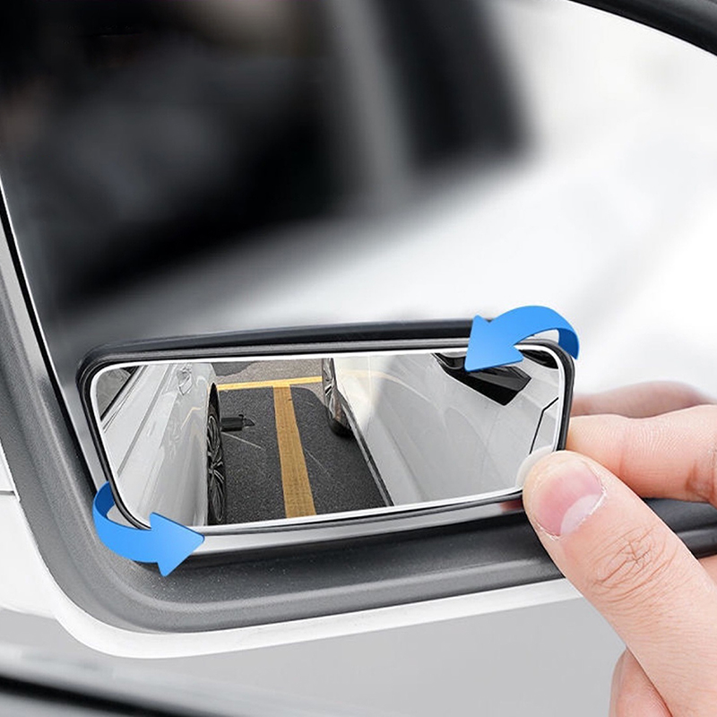 2Pcs Car Rearview Mirror Blind Spot Mirror Front Rear Wheels 360 Degree ...