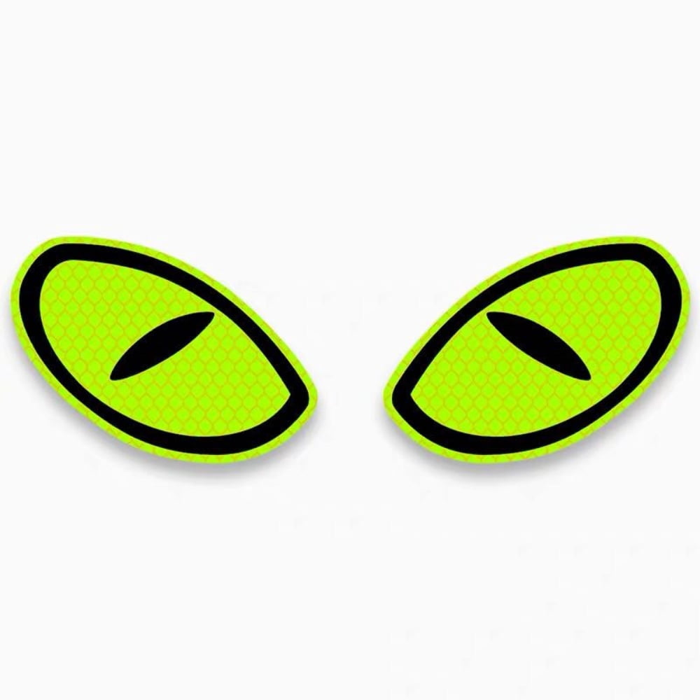 2Pcs Car Reflective Stickers 3D Funny Cat Eyes Night Driving Safety ...
