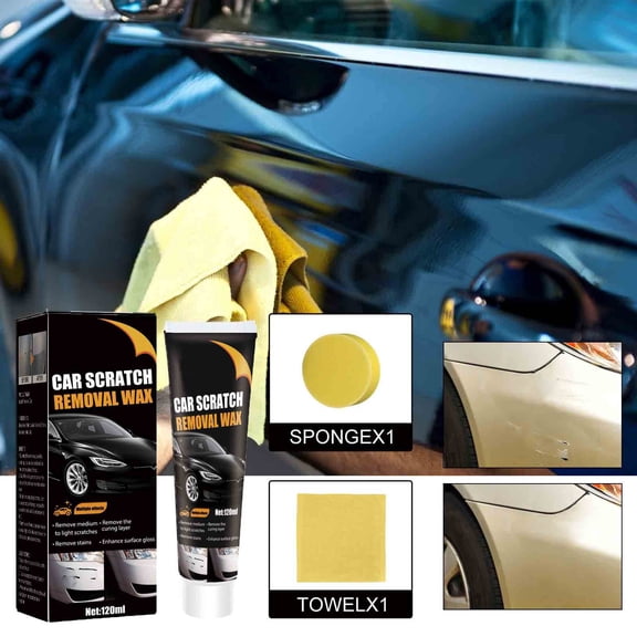 2Pcs Car Scratch Remover, Car Scratch Wax Repair Tool Car Paint Polishing Wax Scratch Removal Paste Paint White Scratch Grinding Agent, Quick Paint Restoration, Suitable for All Vehicles and Surfaces