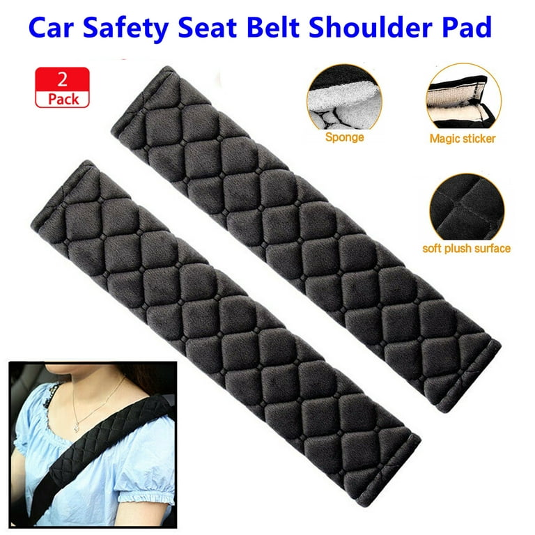 2Pcs Car Seat Belt Cover Pads, Shoulder Seatbelt Pads Cover, Safety Belt  Strap Shoulder Pad for Adults and Children(Black)