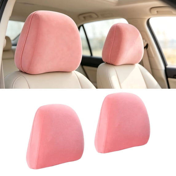 2Pcs Car Seat Headrest Cover, Car Accessories Flexible Car Headrest Covers, Reusable Anti-Dirty Headrest Protector, Universal for Cars, Vans, Trucks