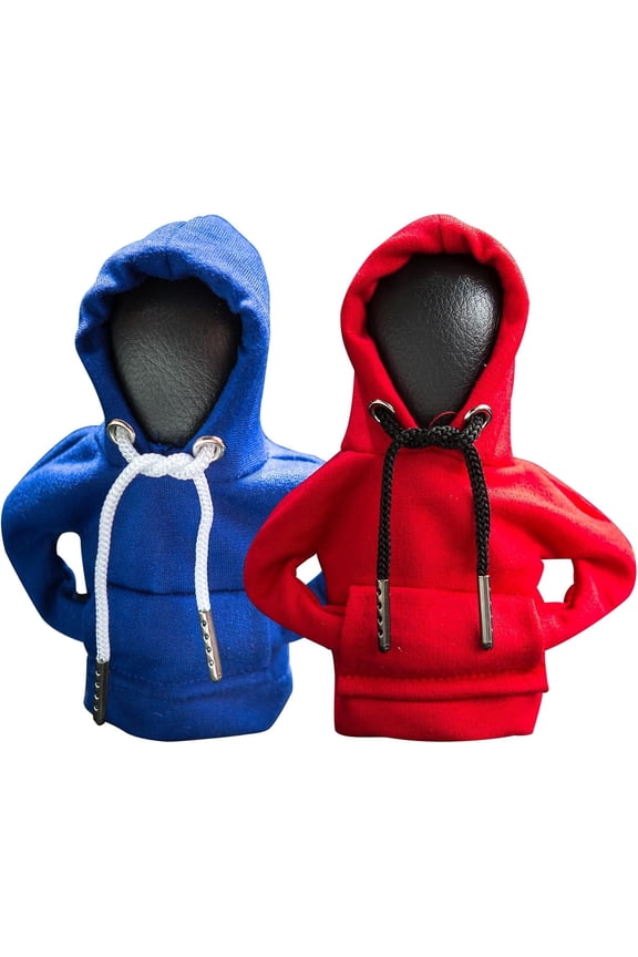 2Pcs Car Shift Knob Hoodie,Gear Shift Hoodie,Funny Sweater Hoodie for Gearshift,Automotive Interior Accessories ﻿