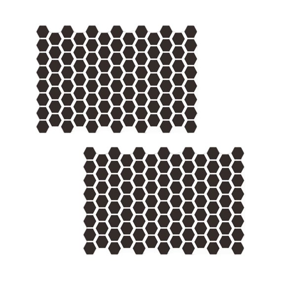 2Pcs Car Side Window Decorative Stickers Hexagonal Designs Decals For Heat Insulation And Aesthetic Appeal
