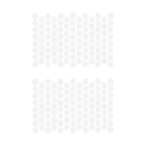 2Pcs Car Side Window Decorative Stickers Hexagonal Designs Decals For Heat Insulation And Aesthetic Appeal