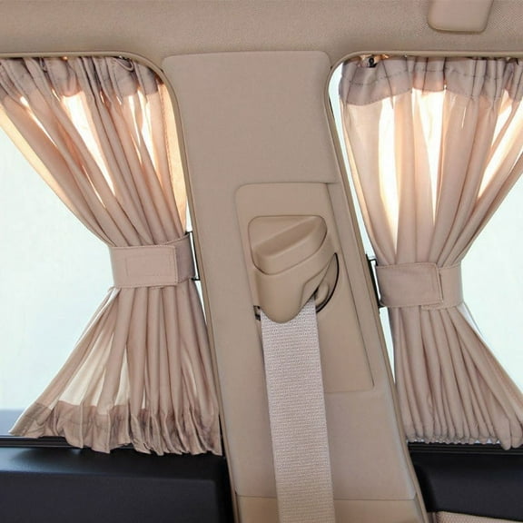2Pcs Car Side Window UV Protection Curtain Sun Shade Vehicle Slidable Retractable Window Shield Universal