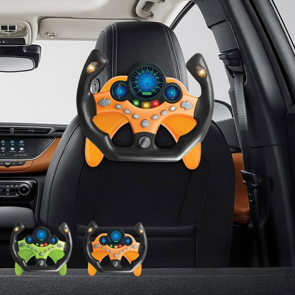 2Pcs Car Simulation Steering Wheel Toy Under $5! Kadlawus kidsPretend Play Steering Wheel Toy, Car Simulation Toy with Realistic Sounds and Lights, Educational Driving Toy for Toddlers