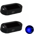thumbnail image 1 of 2Pcs Car Solar Power Simulated Dummy Alarm Device Anti-Theft LED Flashing Security Light Fake Lamp Automotive Warning Interior Safety Lights with USB Charger Port, Blue, 1 of 9