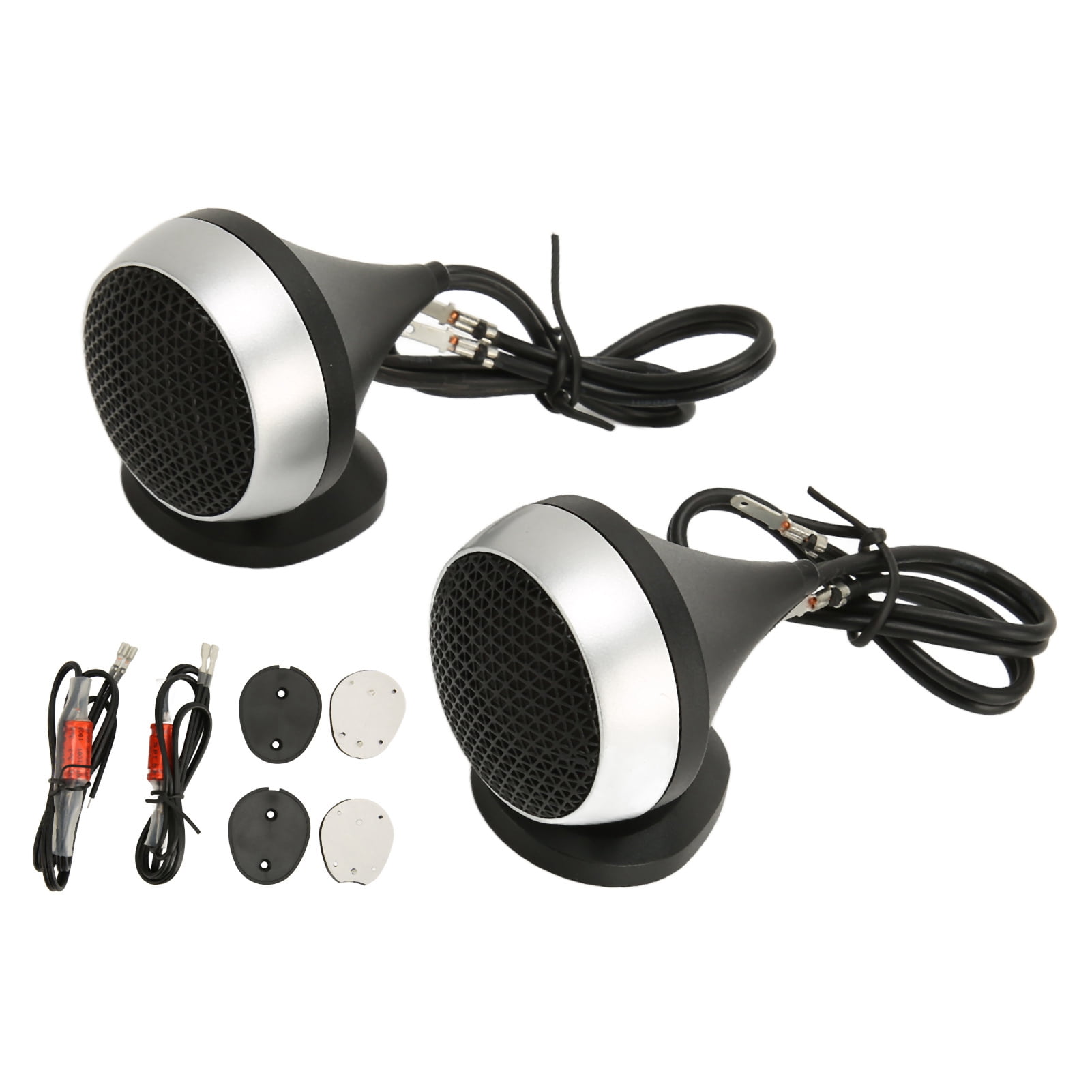 2Pcs Car Tweeters 150W Clear Smoothing Compact Design Metallic Aluminium Car Dome Tweeters for