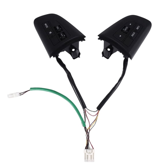 2Pcs Car Volume Mode Multi-Function Steering Wheel Switch Control Buttons for 3 5 -5 -7,2 x Steering Wheel Button(Left+Right),Black
