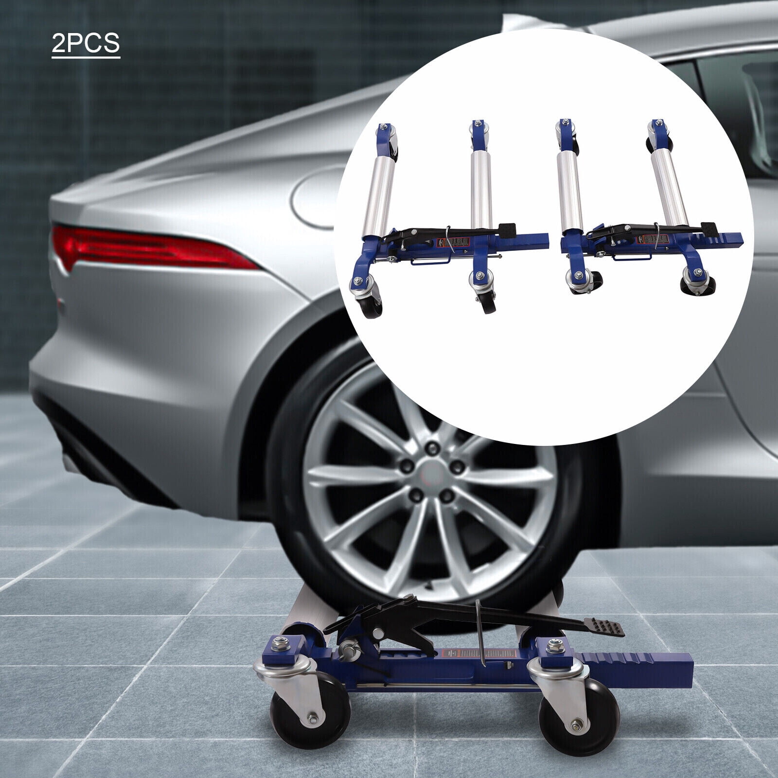 2Pcs Car Wheel Moving Dolly Auto Tire Lift Dolly Vehicle Repair Mover ...