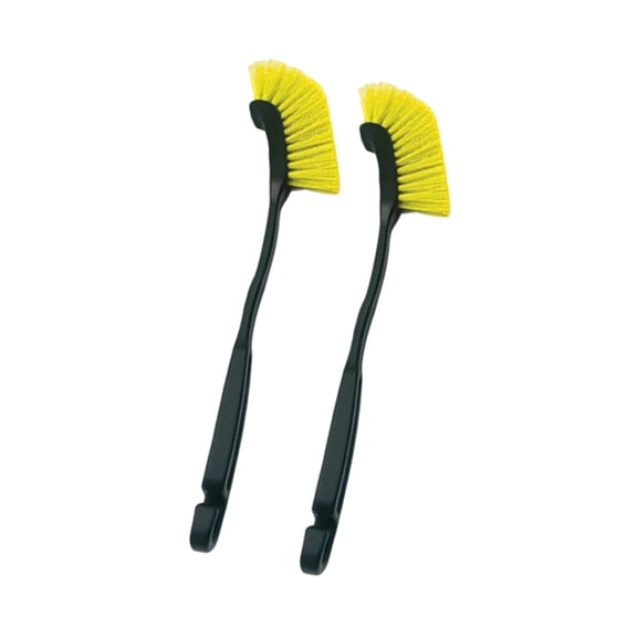 2Pcs Car Wheel Tire Brush Curved Head Flexible Truck Wheel Hub Wash Detail Cleaning Brushes Cleaner Hand Tool