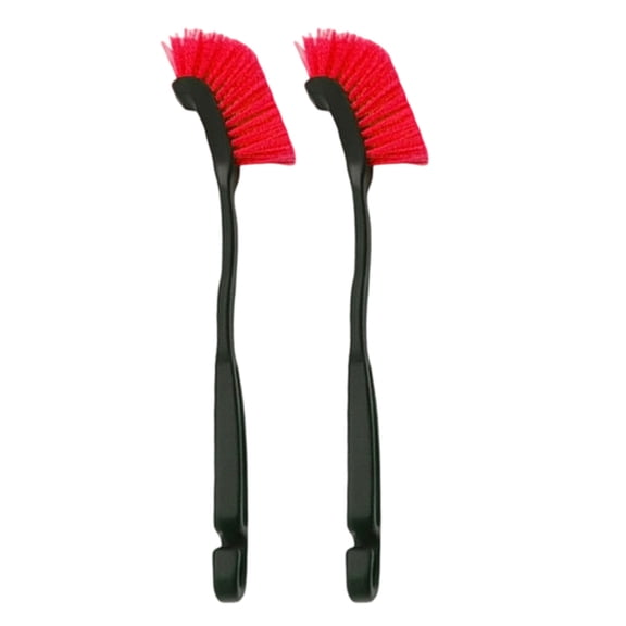2Pcs Car Wheel Tire Brush Curved Head Flexible Truck Wheel Hub Wash Detail Deep Cleaning Brushes Cleaner Hand Tool