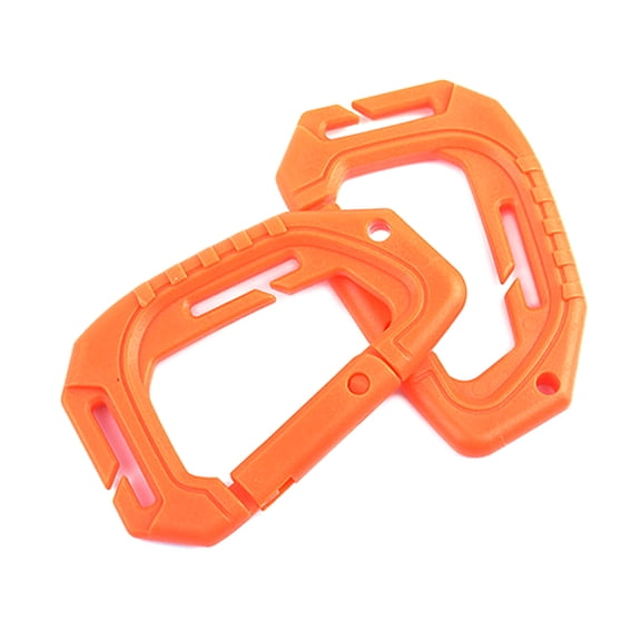 2Pcs Carabiner Outdoor Hangings Keychains Hook Backpacks Hangings Buckle Plastic Snaps Hook for Camping Climbing