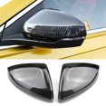 2Pcs Carbon Black Side Wing Rear View Mirror Cover Replacement Caps