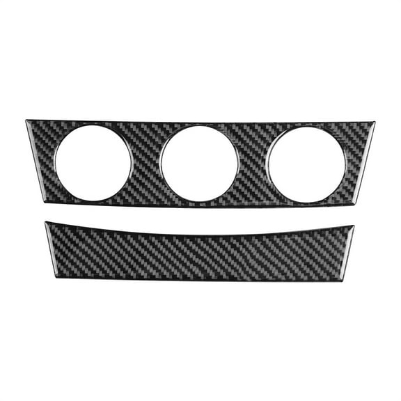 2Pcs Carbon Fiber Interior Central Console Cover Trim For Toyota Camry 2007-2011