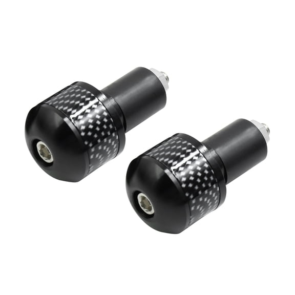 2Pcs Carbon Fiber Pattern 7/8" 22mm Motorcycle Handlebar End Caps Handle Grips