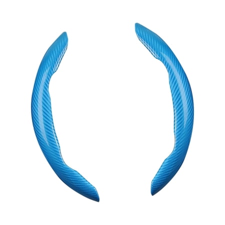 2Pcs Carbon Fiber Steering Wheel Cover Protector Universal Fit 38cm