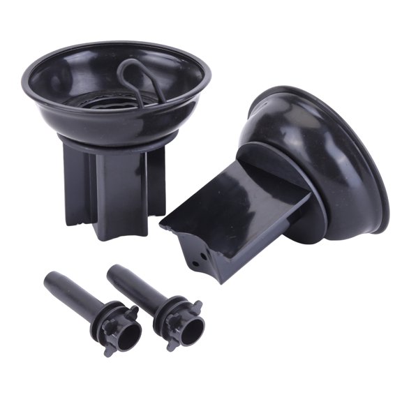 2Pcs Carburetor Vacuum Piston Diaphragm Plastic Black Stable Reliable Easy Install Fits for Honda VTR1000F Firestorm 1997-2006 Replace 16111-MBB-64