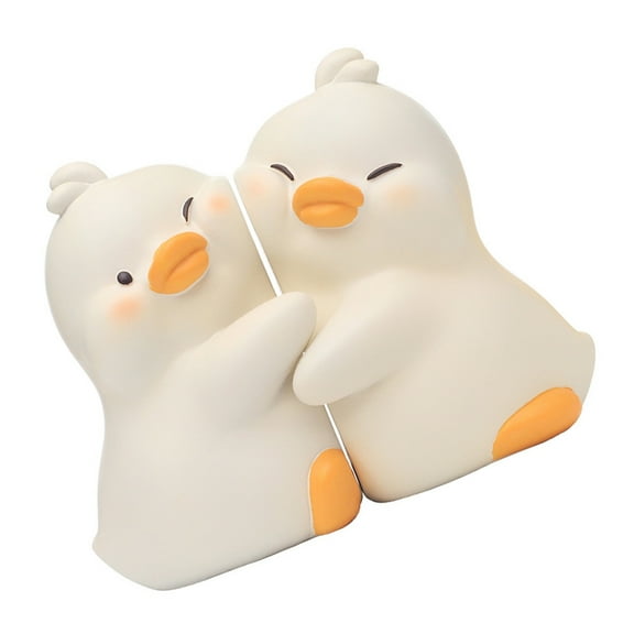 2Pcs Cartoon Duck Book Ends for Shelves Shape ABS Bookends Book End Decorative Book Stoppers for Shelves Desk