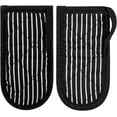 thumbnail image 1 of 2Pcs Cast Iron Skillet Handle Covers, Heat Resistant Pot Handle Holders Pan Handle Sleeves Hot Handle Cover Machine Washable Handle Mitts for Kitchen BBQ and Baking Cookware (Black and White Stripe), 1 of 5