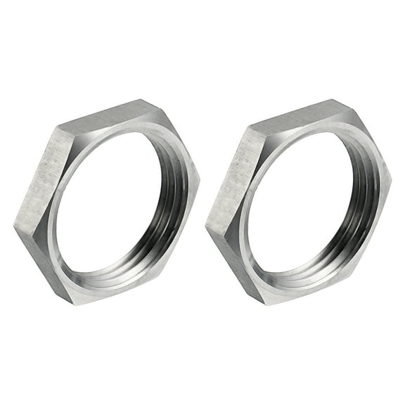 2Pcs Cast Pipe Fitting Hex Locknut, 304 Stainless Steel Hex Lock Nut NPT 3/4" Female Thread