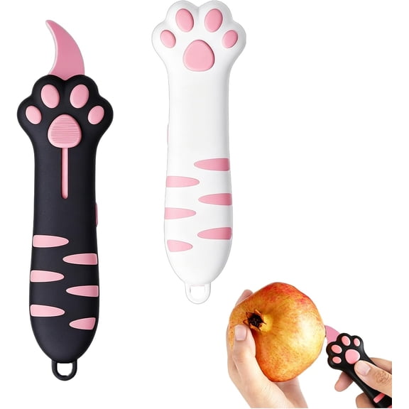 2Pcs Cat Claw Box Cutter.Cat Paw Box Cutter,Fast Cardboard Opener with Cover, Ergonomic Anti-Slip Handle, Multi-Purpose Box Opener for Packages, Shipping Boxes, & Tape Cutting